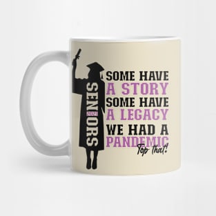 Pandemic Graduation | White And Pearly Purple Text Funny Graduation Mug